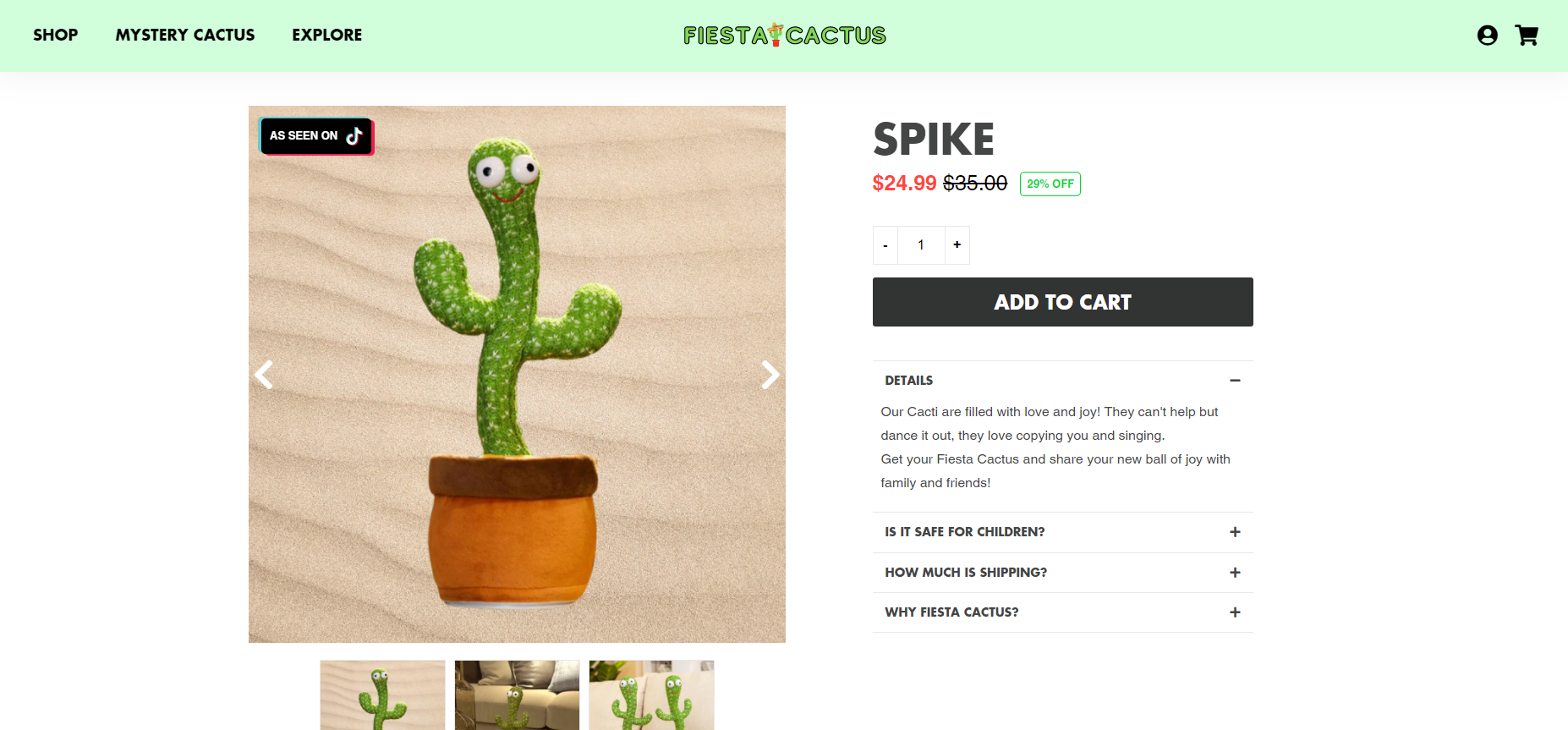 Fiesta Cactus product page